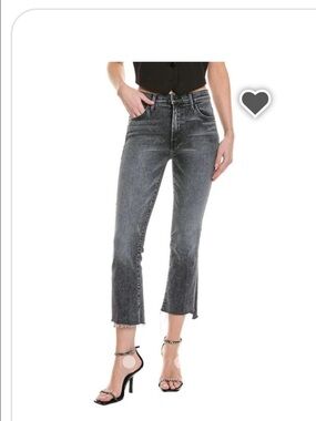 MOTHER THE INSIDER CROP STEP FRAY washed charcoal